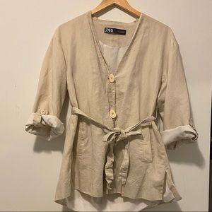 Zara linen Blazer